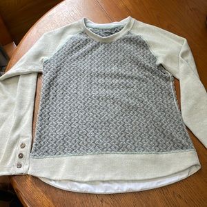 Women's Gray and Cream Sweater